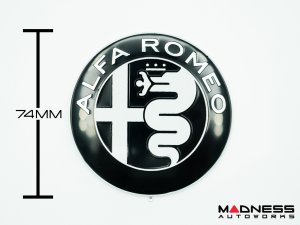 Alfa Romeo Emblems & Badges Kit - Black - "Alfa Romeo" + "Sportiva" Emblems + 2 AR Badges